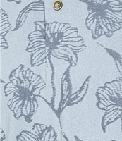Rowm Rec & Relax Short Sleeve Floral Jacquard Polo