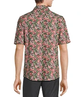 Rowm Rec & Relax Short Sleeve Floral Print Coatfront Shirt