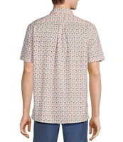 Rowm Rec & Relax Short Sleeve Palm Print Shirt