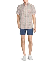 Rowm Rec & Relax Short Sleeve Palm Print Shirt