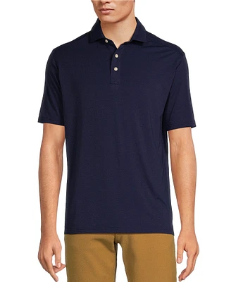 Rowm Rec + Relax Short Sleeve Solid Polo Shirt