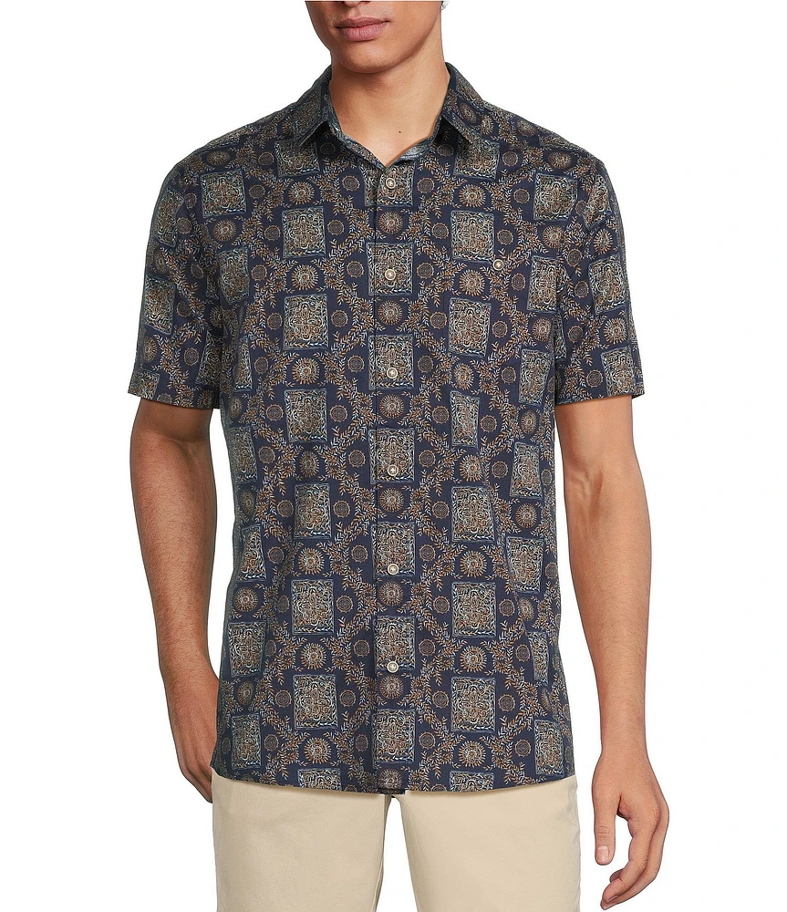 Rowm Short Sleeve Bandana Print Shirt