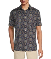 Rowm Short Sleeve Bandana Print Shirt