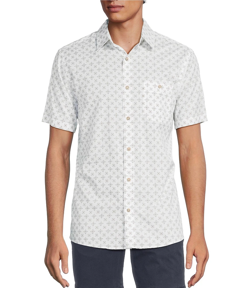 Rowm Short Sleeve Diamond Geo Print Shirt