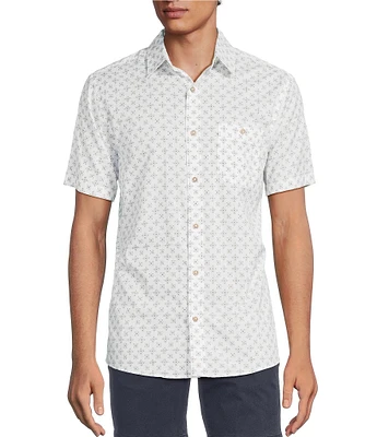 Rowm Short Sleeve Diamond Geo Print Shirt