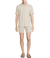 Rowm Short Sleeve Geo Terry Camp Shirt