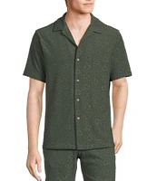 Rowm Short Sleeve Geo Terry Camp Shirt