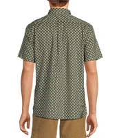 Rowm Short Sleeve Ikat Print Shirt