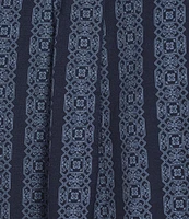 Rowm Short Sleeve Large Stripe Print Shirt