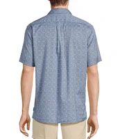 Rowm Short Sleeve Large Zigzag Print Shirt