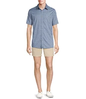 Rowm Short Sleeve Large Zigzag Print Shirt