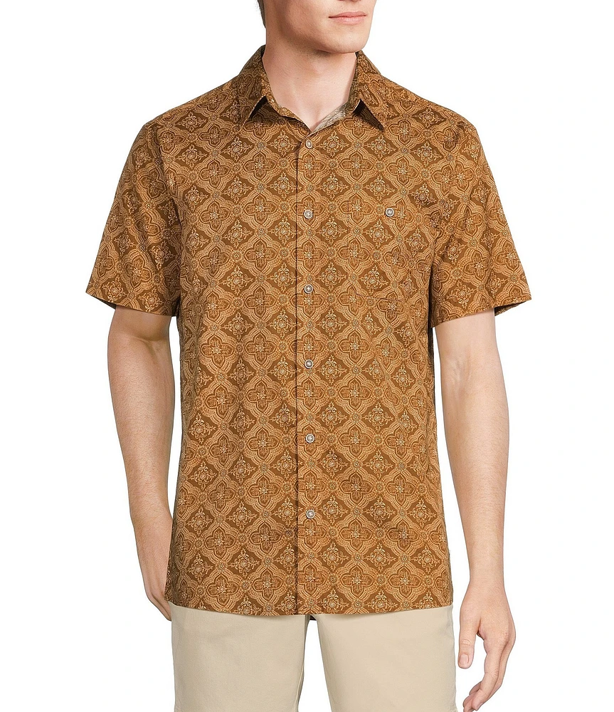 Rowm Short Sleeve Medallion Print Shirt