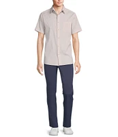 Rowm Short Sleeve Seersucker Faint Geo Print Shirt