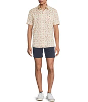 Rowm Short Sleeve Stamp Print Shirt