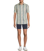 Rowm Short Sleeve Western Stripe Print Shirt