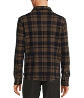 Rowm The Keeper Long Sleeve Plaid Button Down Knit Shirt