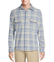 Rowm The Keeper Long Sleeve Plaid Button Down Knit Shirt