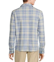 Rowm The Keeper Long Sleeve Plaid Button Down Knit Shirt