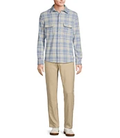 Rowm The Keeper Long Sleeve Plaid Button Down Knit Shirt