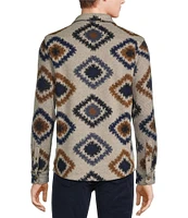 Rowm The Keeper Long Sleeve Southwestern Jacquard Button Down Knit Shirt