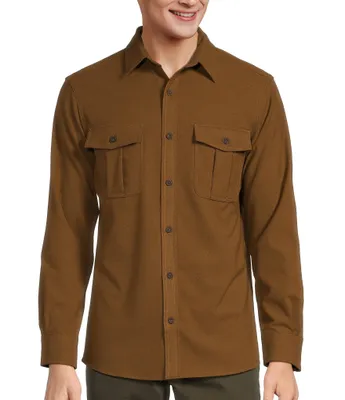 Rowm The Lodge Collection Long Sleeve Brushed Solid Button Down Shirt