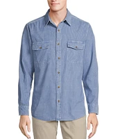 Rowm The Nomad Long Sleeve Garment Dyed Solid Washed Corduroy Shirt