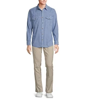 Rowm The Nomad Long Sleeve Garment Dyed Solid Washed Corduroy Shirt