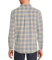 Rowm The Nomad Long Sleeve Medium Plaid Washed Corduroy Shirt