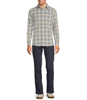 Rowm The Nomad Long Sleeve Medium Plaid Washed Corduroy Shirt