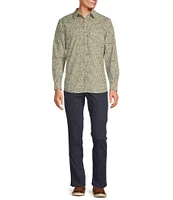 Rowm The Nomad Long Sleeve Woodland Print Washed Corduroy Shirt