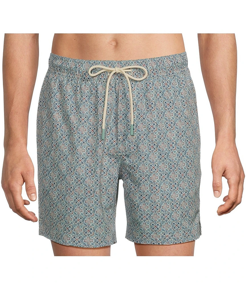 Rowm Tile Print 6#double; Swim Trunks