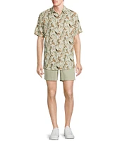 Rowm's Outsider's Oasis Short Sleeve Banana Leaf Print Shirt