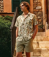 Rowm's Outsider's Oasis Short Sleeve Banana Leaf Print Shirt