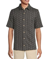 Rowm's Outsider's Oasis Short Sleeve Jacquard Weekender Coatfront