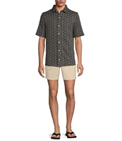 Rowm's Outsider's Oasis Short Sleeve Jacquard Weekender Coatfront