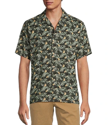 Rowm's Outsider's Oasis Short Sleeve Leaf Print Shirt
