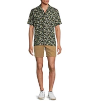 Rowm's Outsider's Oasis Short Sleeve Leaf Print Shirt