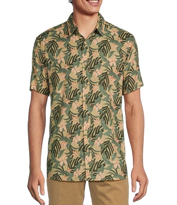 Rowm's Outsider's Oasis Short Sleeve Medium Floral Print Shirt