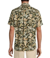 Rowm's Outsider's Oasis Short Sleeve Palm Print Shirt
