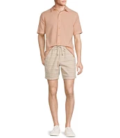 Rowm's Outsider's Oasis Slub Striped 7#double; Inseam Shorts