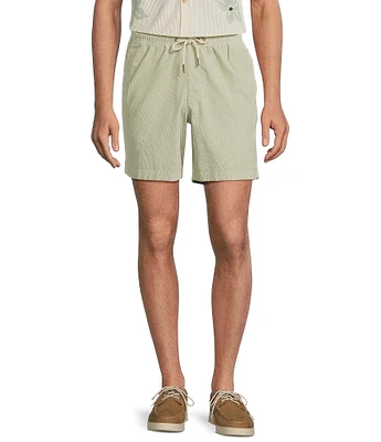 Rowm's Outsider's Oasis Solid Drawstring Corduroy Dyed Solid 7#double; Inseam Shorts