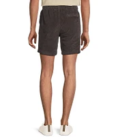 Rowm's Outsider's Oasis Solid Drawstring Corduroy Dyed Solid 7#double; Inseam Shorts