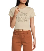 Roxy All Day Cropped Graphic T-Shirt