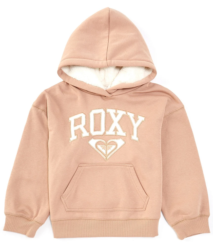 Roxy Big Girls 7-16 Long-Sleeve Logo Appliqued Oversized Fleece Hoodie