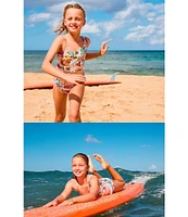 Roxy Big Girls 7-16 Love Roxy Tropical/Postcard-Printed One-Piece Swimsuit
