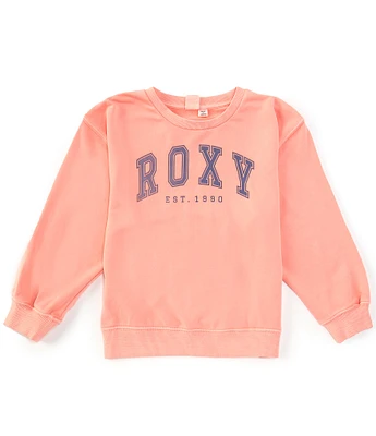 Roxy Big Girls 7-16 Roxy Arch Oversized Crew Neck Fleece Sweatshirt