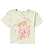 Roxy Big Girls 7-16 Short Sleeve Hibiscus Paradise Oversized Boyfriend T-Shirt