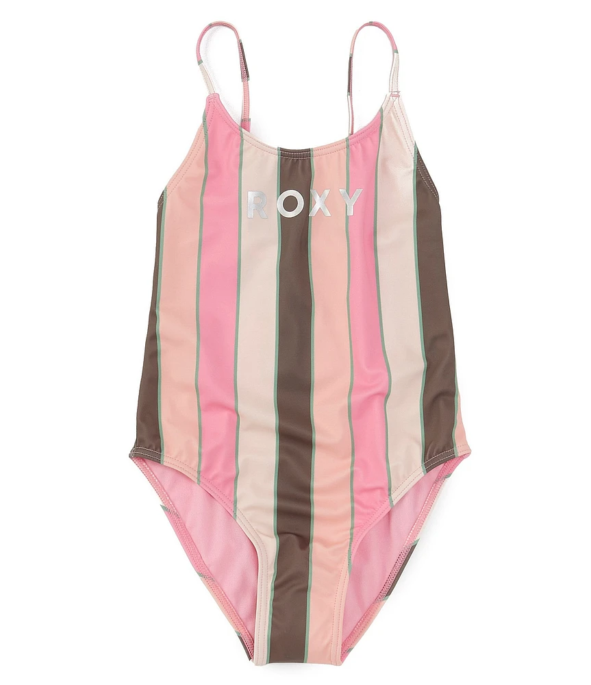 Roxy Big Girls 7-16 Very Vista Striped One-Piece Swimsuit