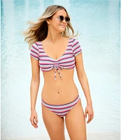 Roxy Brazilian Sand Striped Hipster Swim Bottom