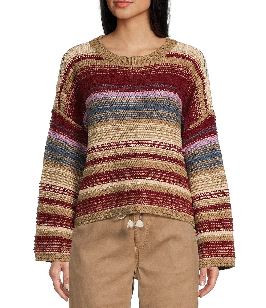 Roxy Bread And Jam Cropped Striped Sweater